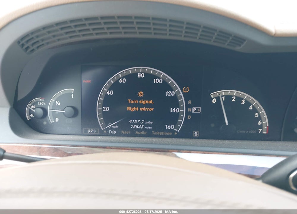 2007 MERCEDES-BENZ S 550 4MATIC VIN: WDDNG86X27A100857
