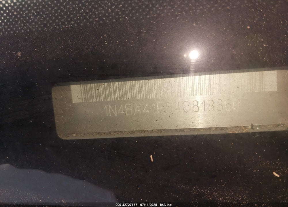 2004 NISSAN MAXIMA VIN: 1N4BA41E54C818860