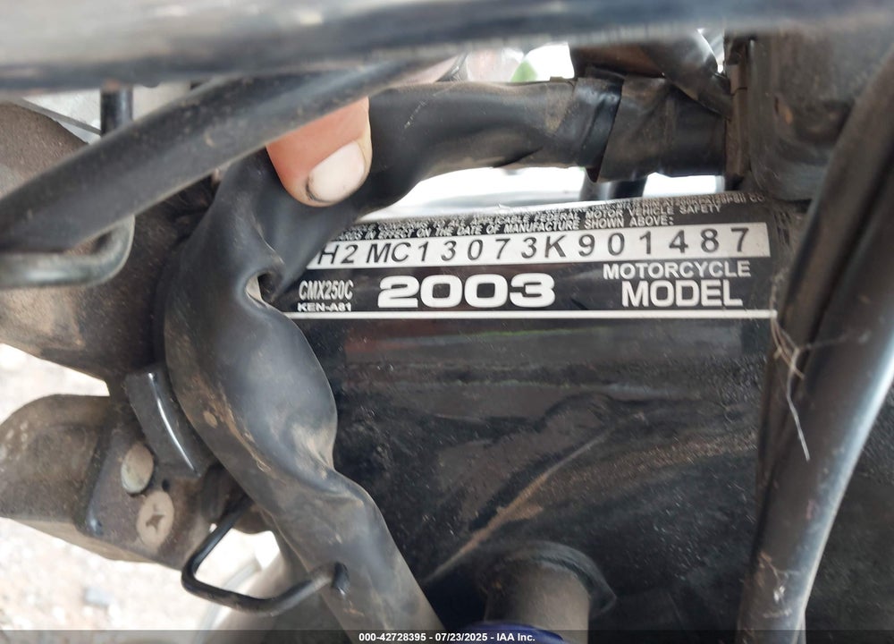 2003 HONDA CMX250 C VIN: JH2MC13073K901487