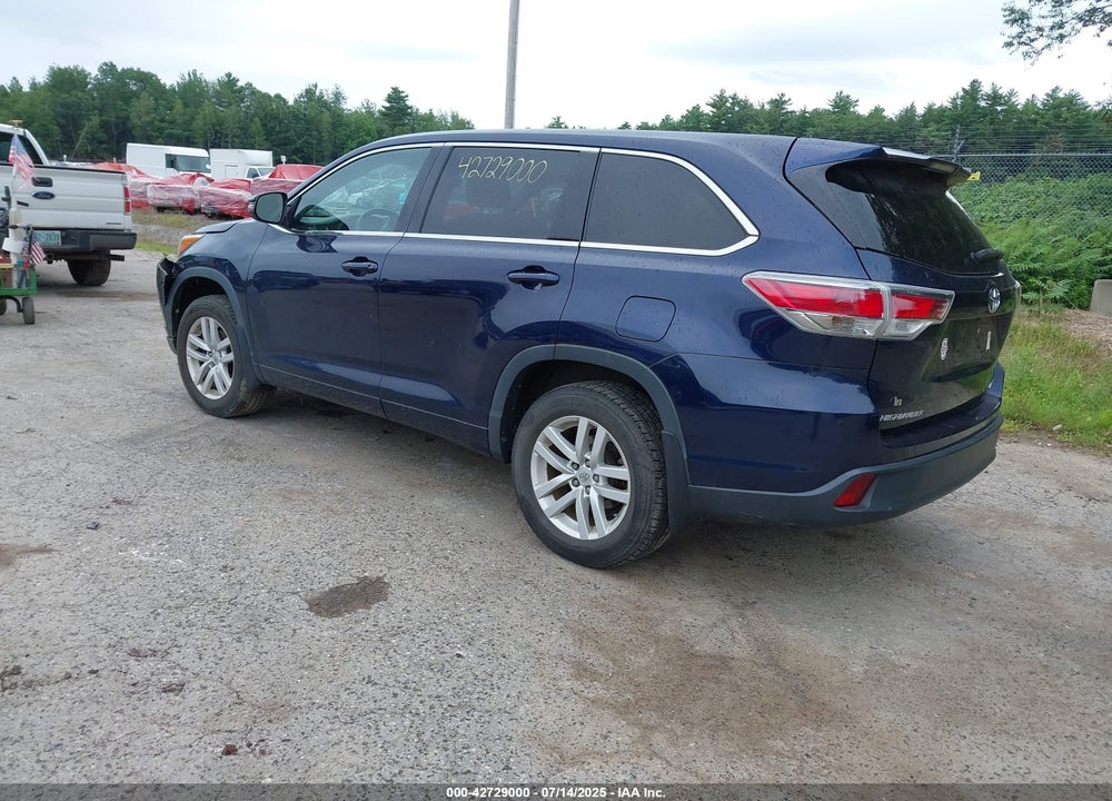 2015 TOYOTA HIGHLANDER VIN: 5TDBKRFH1FS099776