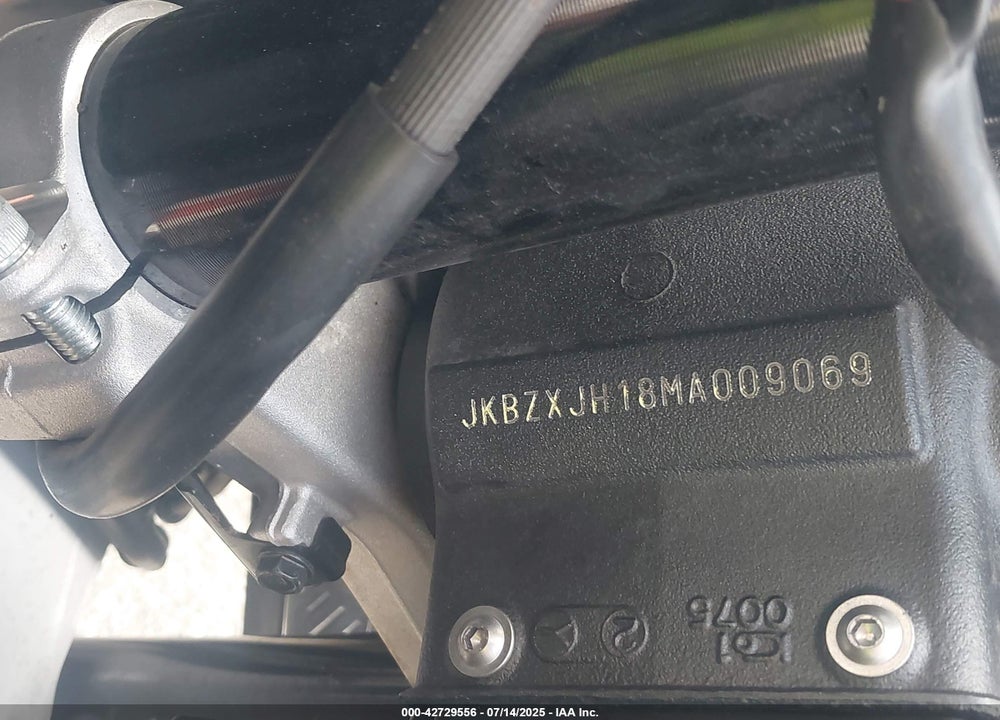 2021 KAWASAKI ZX636 K VIN: JKBZXJH18MA009069