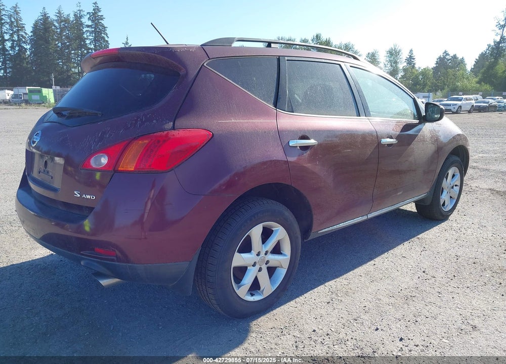 2009 NISSAN MURANO VIN: JN8AZ18W89W201975