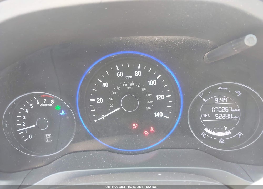 2019 HONDA HR-V VIN: 3CZRU6H34KG704899