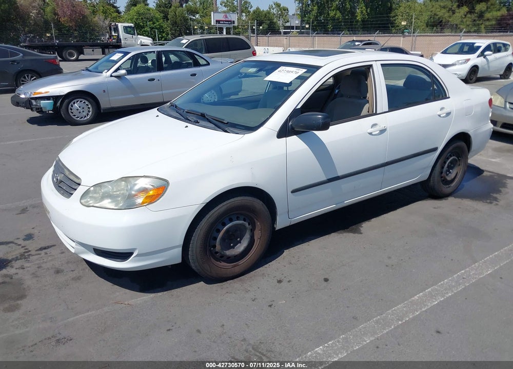 2003 TOYOTA COROLLA VIN: JTDBR32E830002804