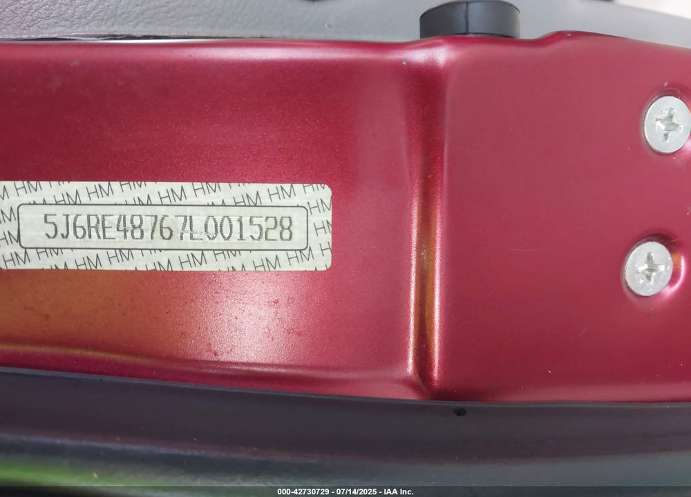 2007 HONDA CR-V EX-L VIN: 5J6RE48767L001528