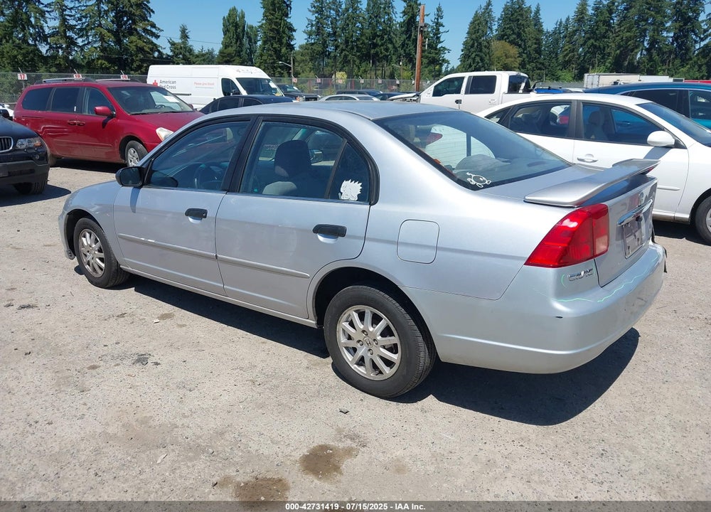 2001 HONDA CIVIC LX VIN: 1HGES16571L068774