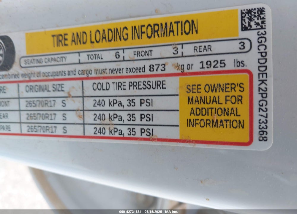 2023 CHEVROLET SILVERADO 1500 4WD STANDARD BED LT VIN: 3GCPDDEK2PG273368