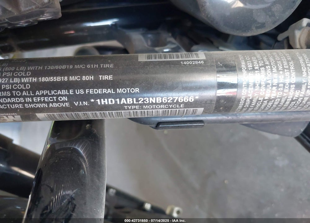 2022 HARLEY-DAVIDSON FLHXST VIN: 1HD1ABL23NB627666