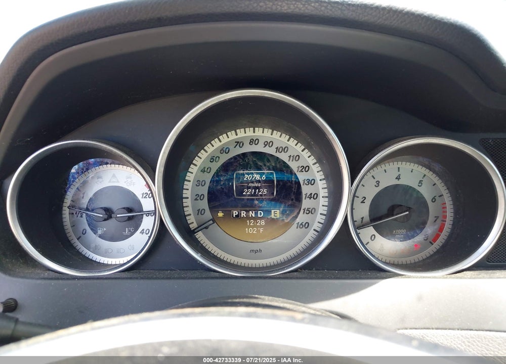 2012 MERCEDES-BENZ C CLASS VIN: WDDGF8BB9CR195595