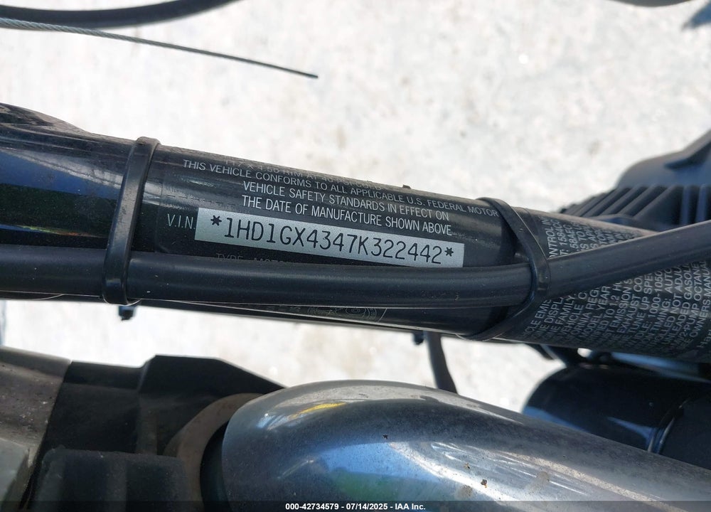 2007 HARLEY-DAVIDSON FXDBI CALIFORNIA VIN: 1HD1GX4347K322442