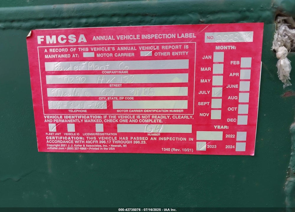 2021 TRAILER 8X40 PLANT VIN: 4C9GP4022MA566169