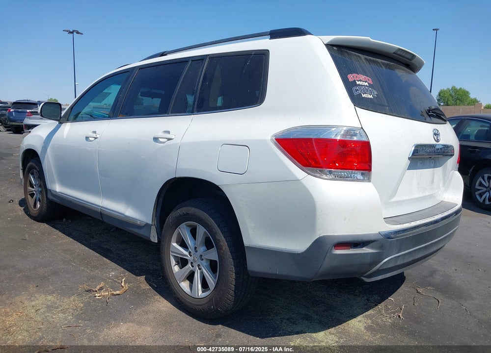 2013 TOYOTA HIGHLANDER VIN: 5TDZK3EH7DS128272