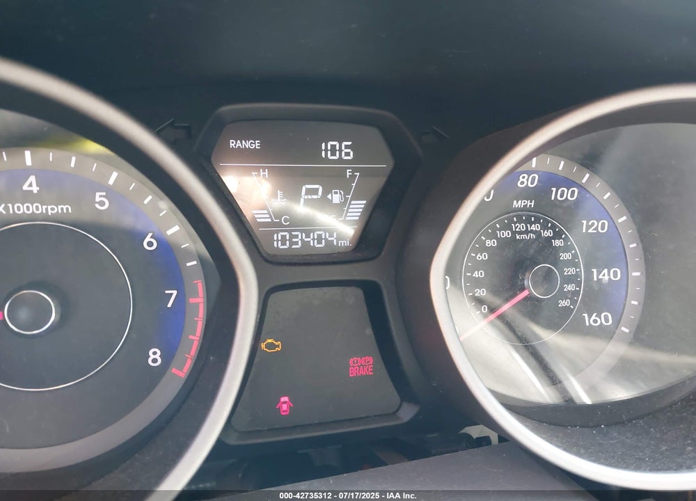 2016 HYUNDAI ELANTRA VIN: KMHDH4AE7GU543730