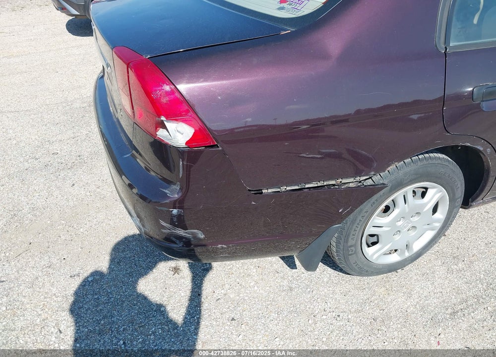 2001 HONDA CIVIC LX VIN: 1HGES16501L003684