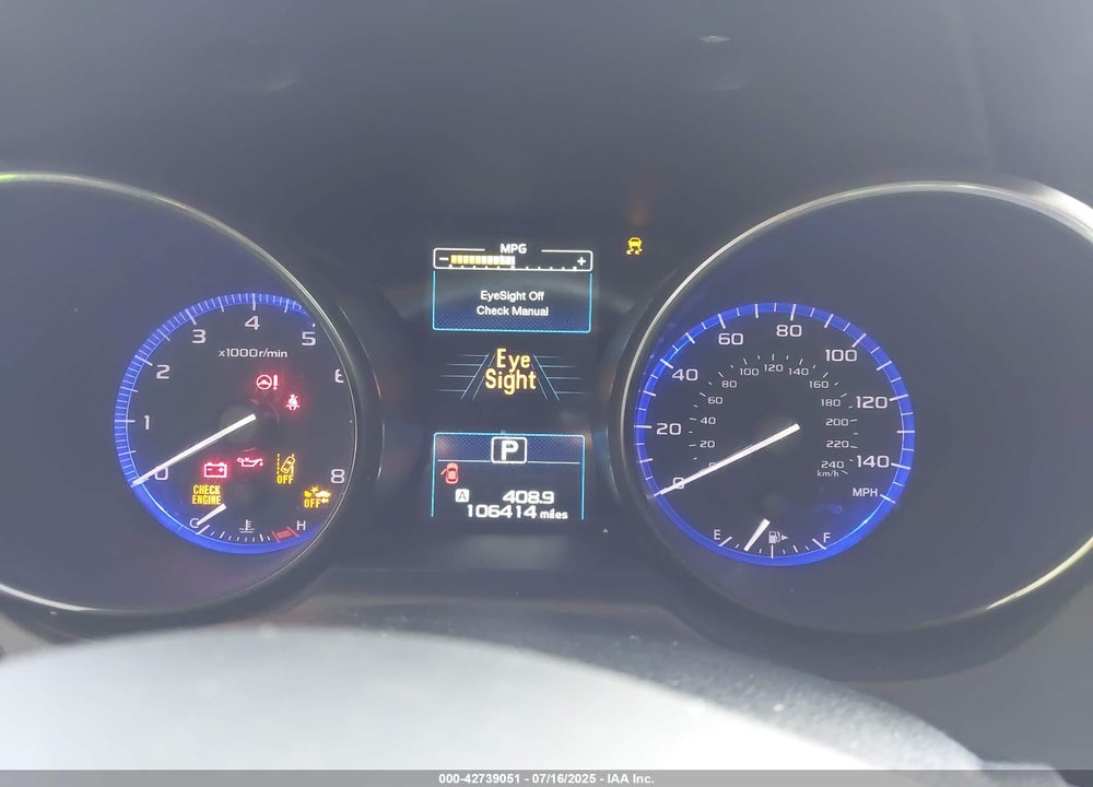 2015 SUBARU LEGACY VIN: 4S3BNAH67F3034484