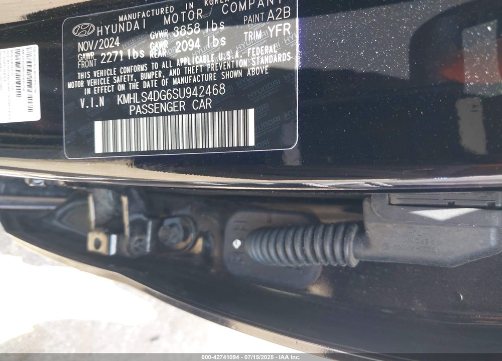2025 HYUNDAI ELANTRA SEL CONVENIENCE VIN: KMHLS4DG6SU942468