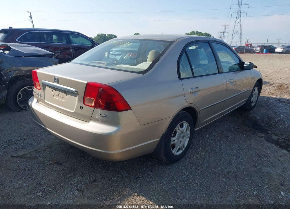 2002 HONDA CIVIC LX VIN: 1HGES16572L035159