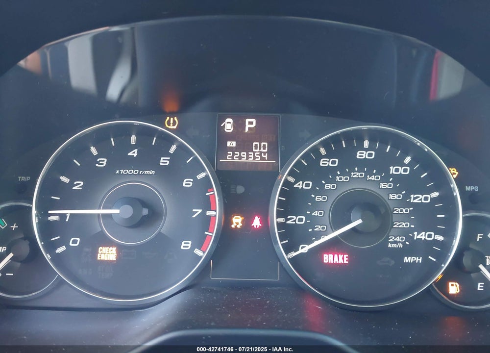 2012 SUBARU OUTBACK VIN: 4S4BRBCC2C3216365