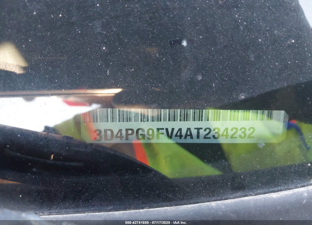 2010 DODGE JOURNEY VIN: 3D4PG9FV4AT234232