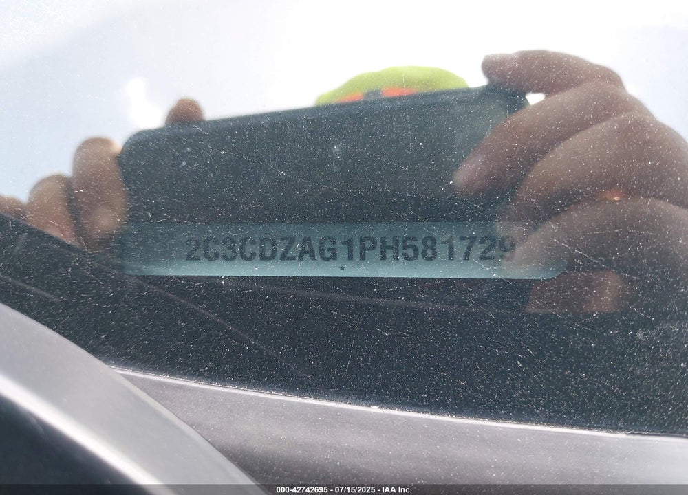 2023 DODGE CHALLENGER VIN: 2C3CDZAG1PH581729
