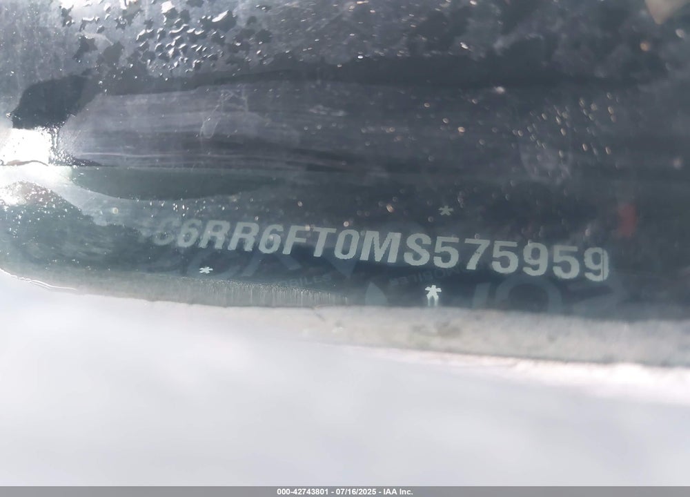 2021 RAM 1500 VIN: 1C6RR6FT0MS575959