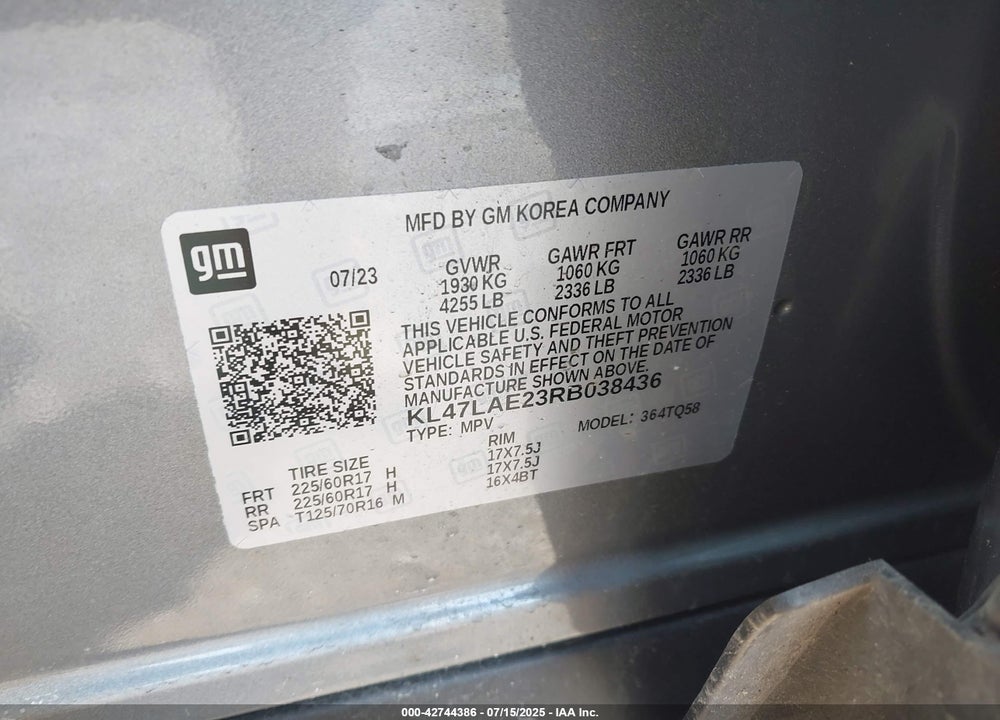 2024 BUICK ENVISTA PREFERRED FWD VIN: KL47LAE23RB038436