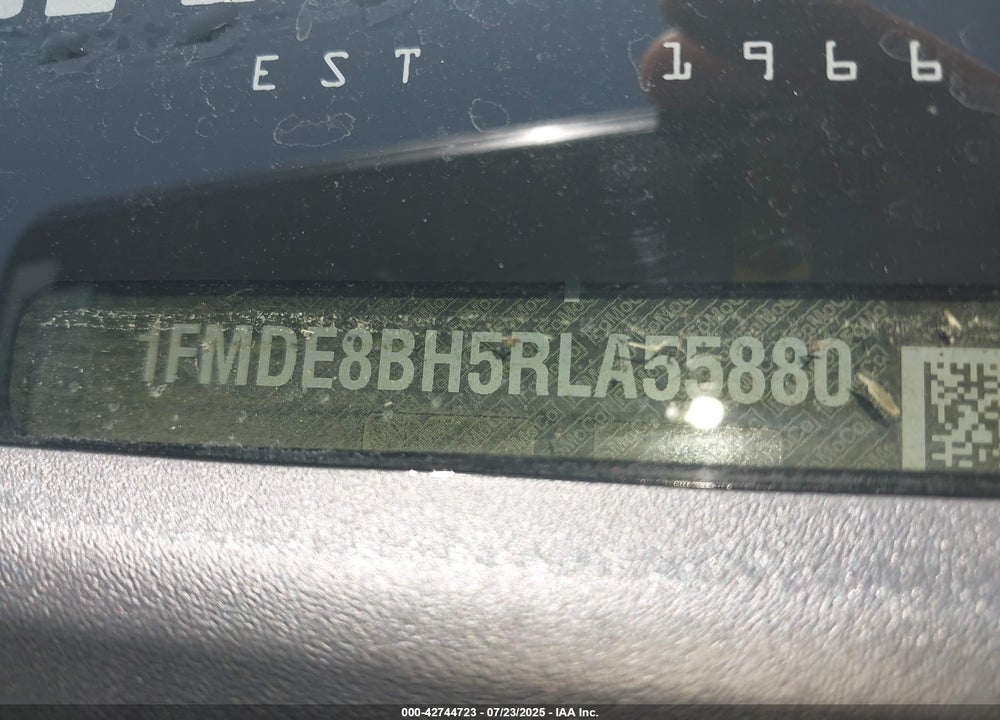 2024 FORD BRONCO VIN: 1FMDE8BH5RLA55880