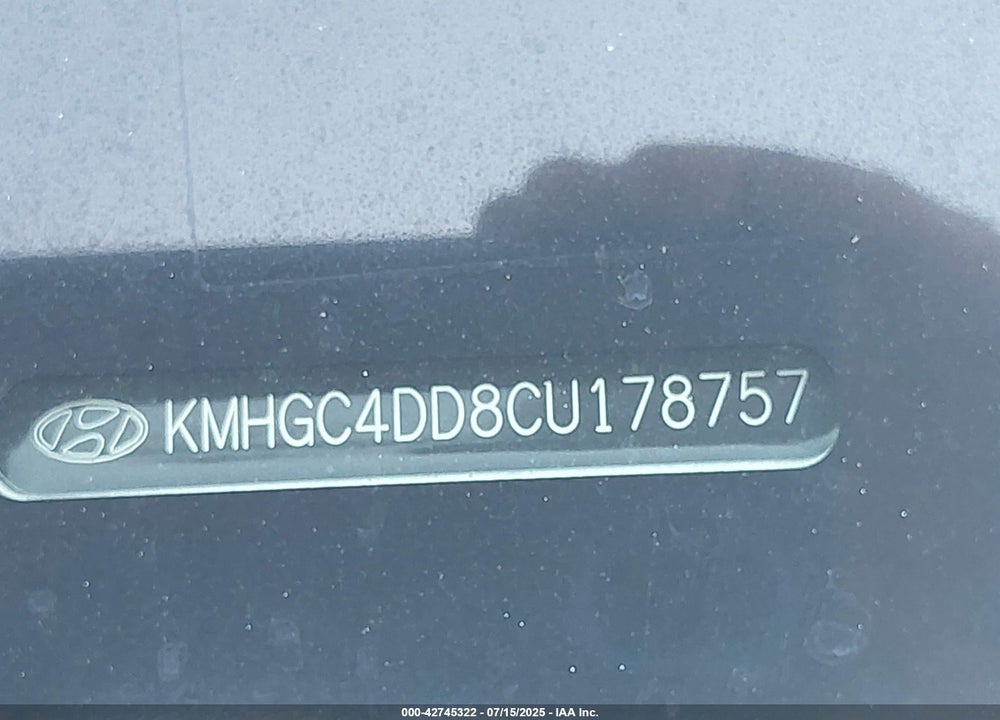 2012 HYUNDAI GENESIS VIN: KMHGC4DD8CU178757