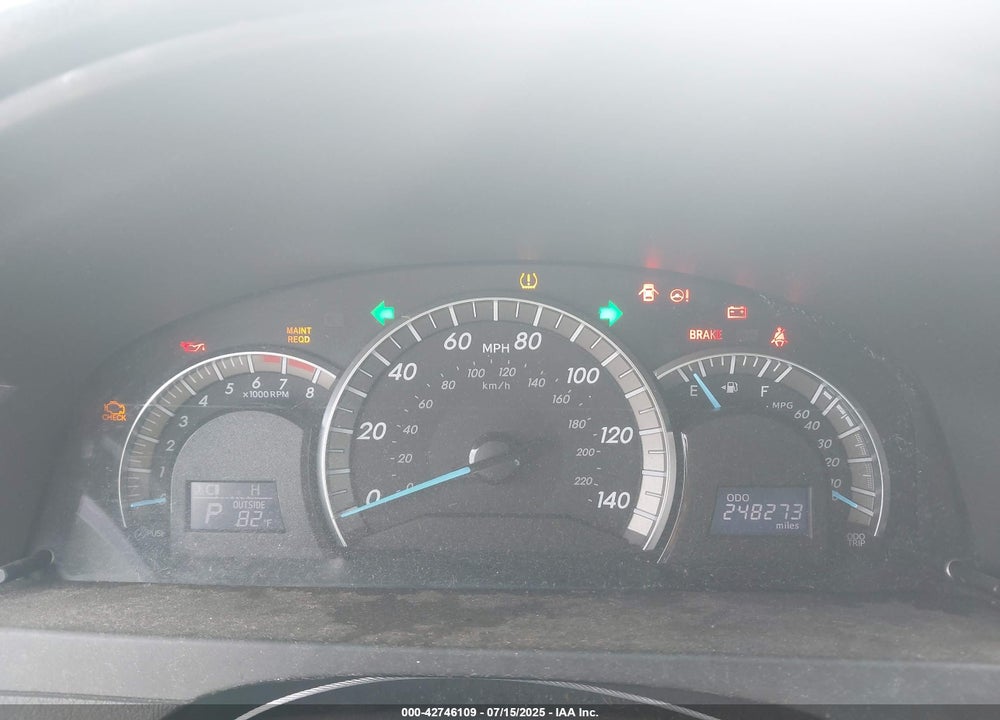 2012 TOYOTA CAMRY VIN: 4T1BF1FKXCU625276