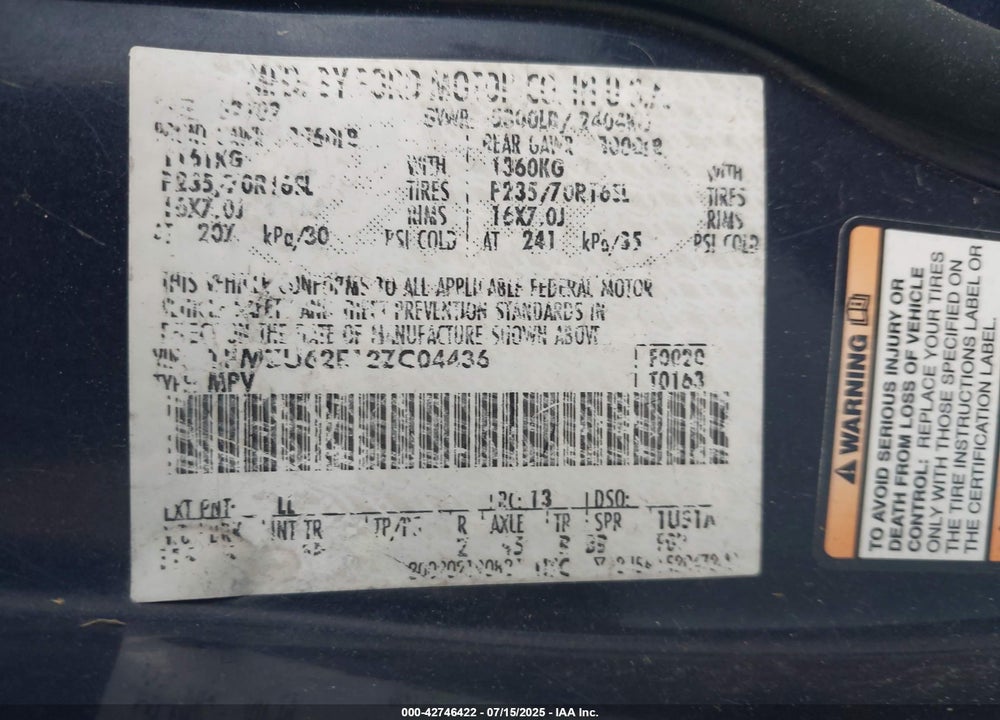 2002 FORD EXPLORER XLS VIN: 1FMZU62E12ZC04436