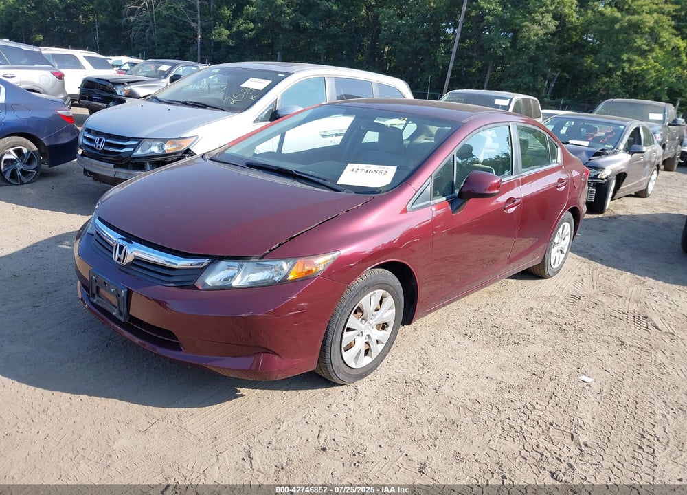 2012 HONDA CIVIC LX VIN: 19XFB2F58CE330161