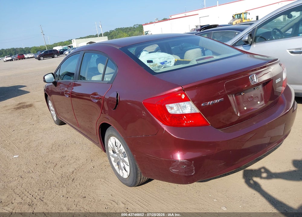 2012 HONDA CIVIC LX VIN: 19XFB2F58CE330161