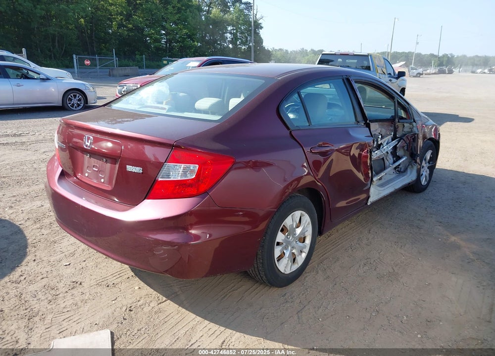 2012 HONDA CIVIC LX VIN: 19XFB2F58CE330161