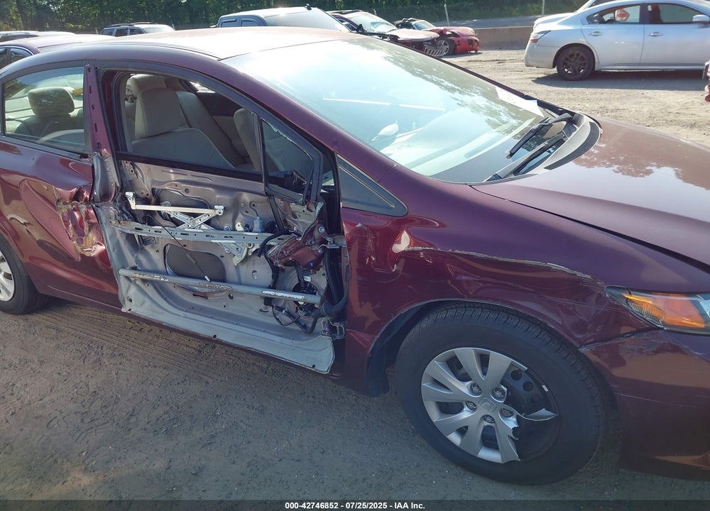 2012 HONDA CIVIC LX VIN: 19XFB2F58CE330161