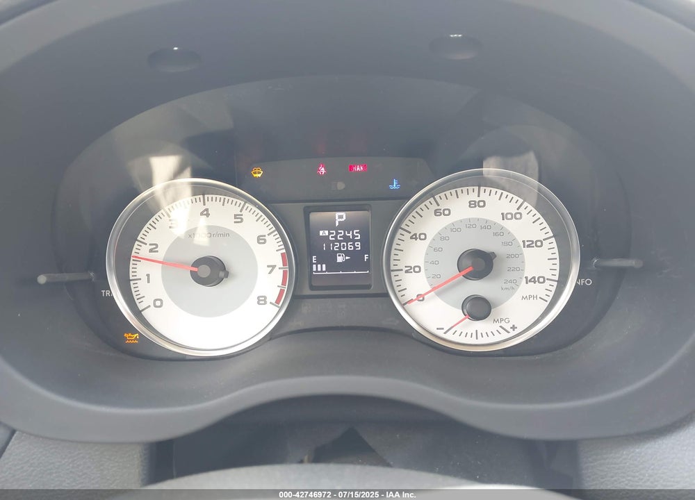 2012 SUBARU IMPREZA VIN: JF1GPAR63CH238217