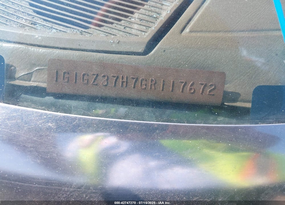 1986 CHEVROLET MONTE CARLO VIN: 1G1GZ37H7GR117672