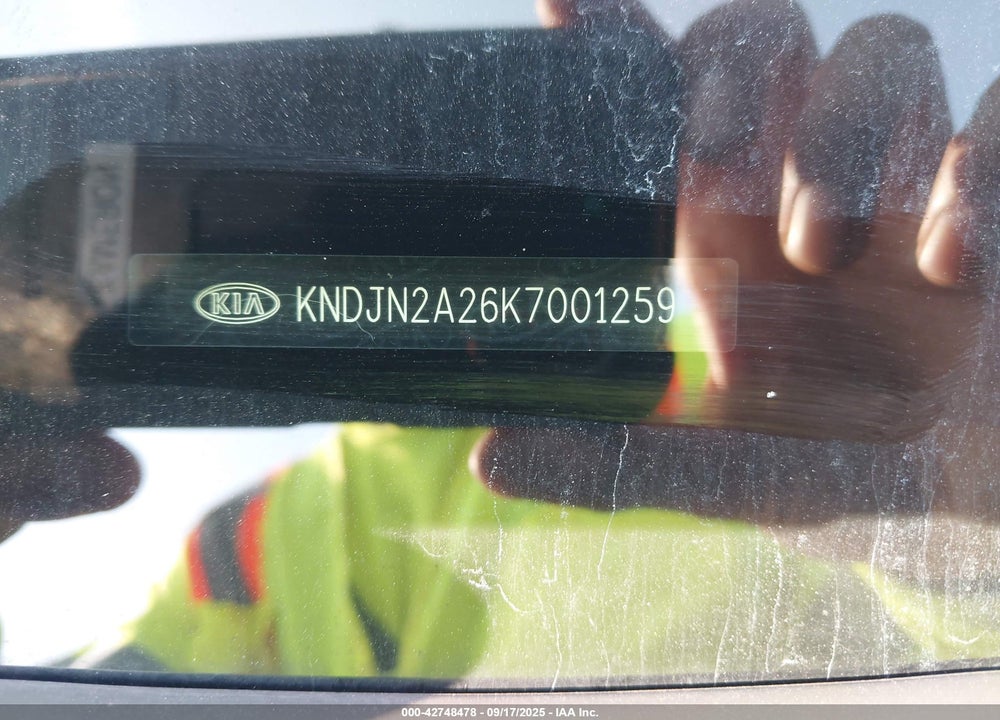 2019 KIA SOUL VIN: KNDJN2A26K7001259