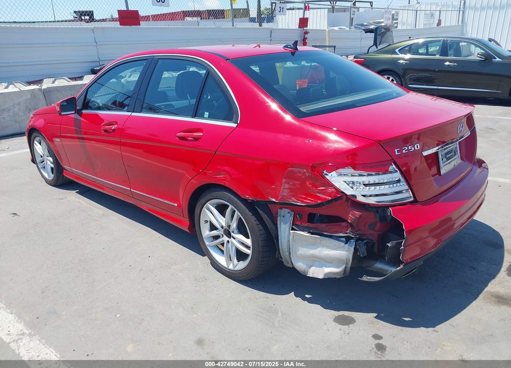 2012 MERCEDES-BENZ C CLASS VIN: WDDGF4HB1CR222336