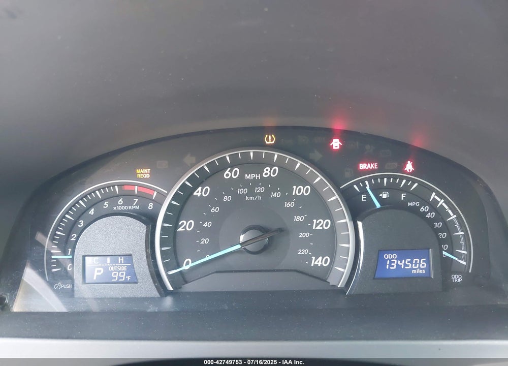 2012 TOYOTA CAMRY VIN: 4T4BF1FK0CR249824