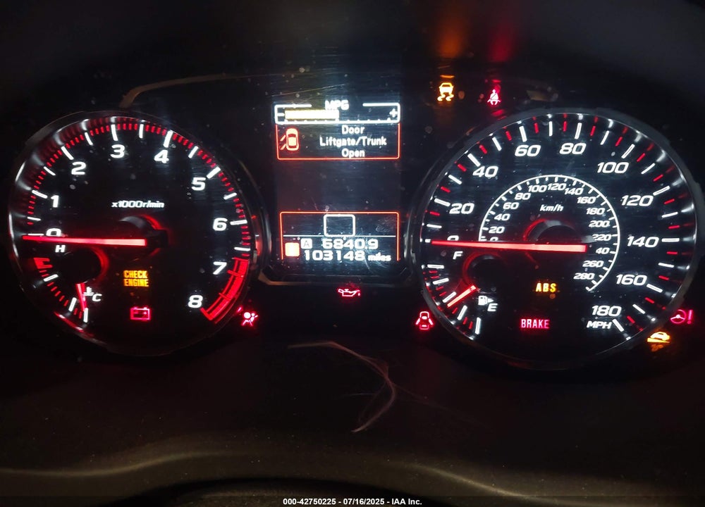 2018 SUBARU WRX VIN: JF1VA1H60J9831700