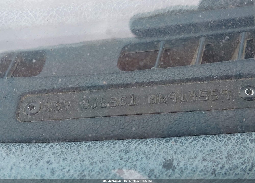 1991 SUBARU LEGACY L/HX/PX/RX VIN: 4S4BJ63C1M6914559