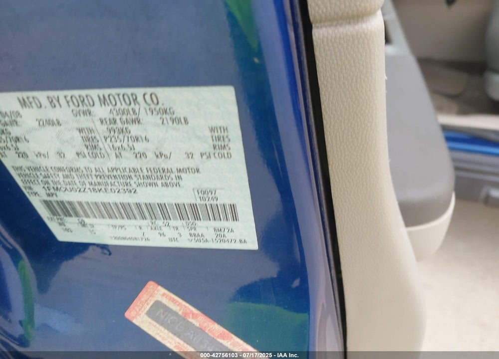 2008 FORD ESCAPE XLS/XLS MANUAL VIN: 1FMCU02Z18KE02392