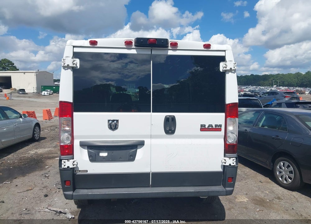 2019 RAM PROMASTER 1500 LOW ROOF 136 WB VIN: 3C6TRVAG2KE538843