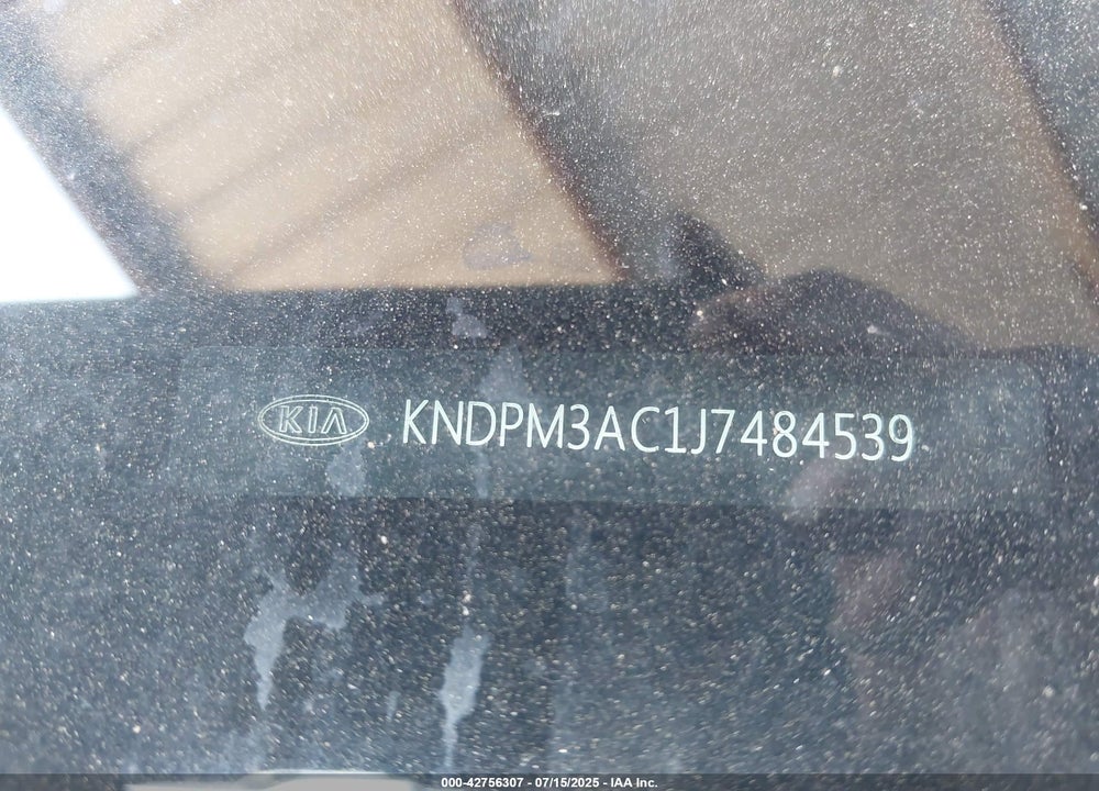 2018 KIA SPORTAGE VIN: KNDPM3AC1J7484539