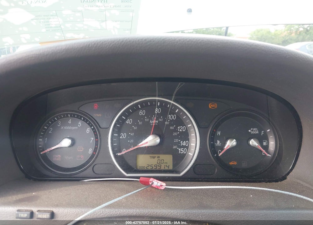 2008 HYUNDAI SONATA VIN: 5NPET46C68H361107