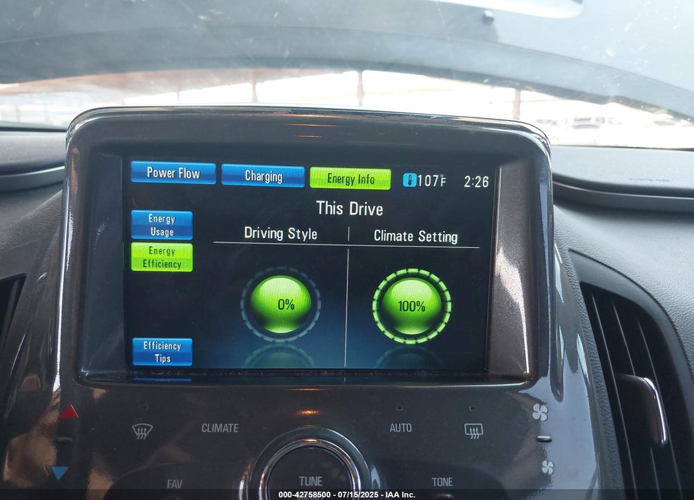 2011 CHEVROLET VOLT VIN: 1G1RD6E43BU103377