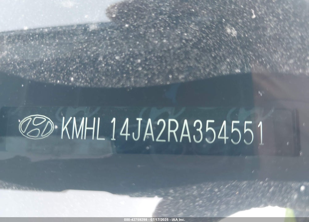 2024 HYUNDAI SONATA VIN: KMHL14JA2RA354551