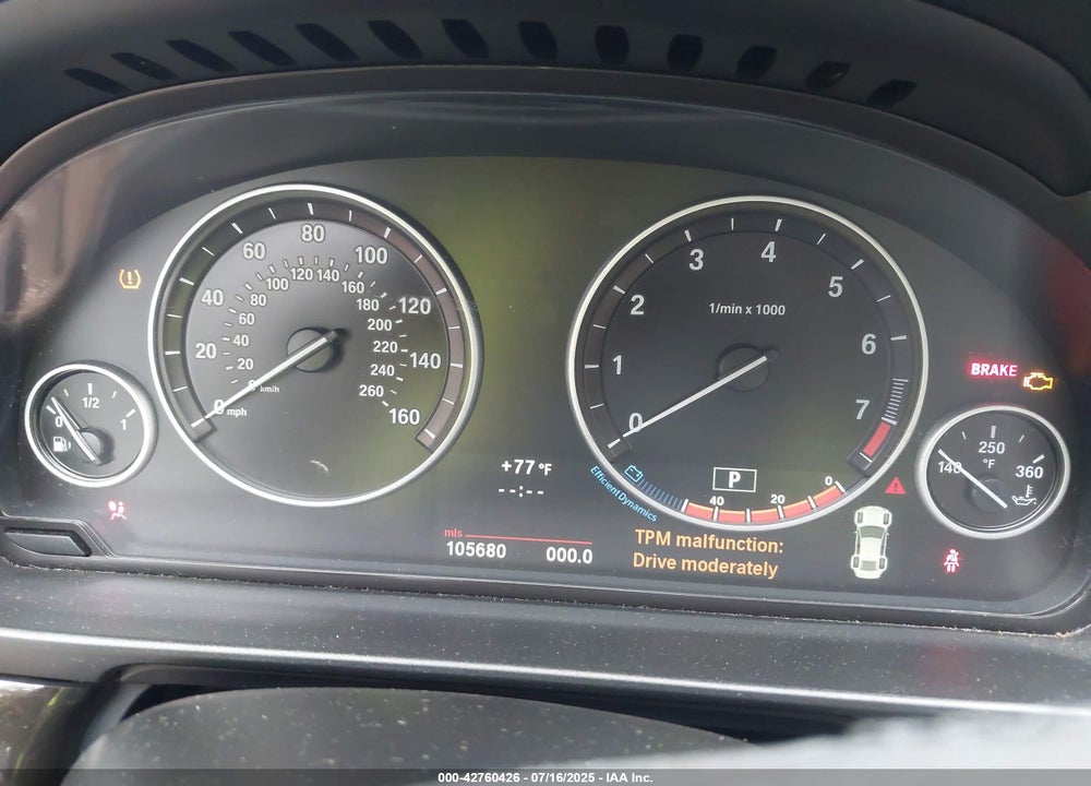 2013 BMW 5 SERIES VIN: WBAXH5C58DD108695
