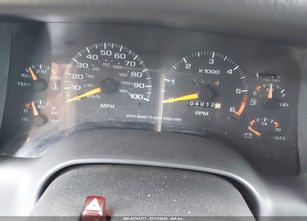 1997 OLDSMOBILE BRAVADA VIN: 1GHDT13W7V2707536