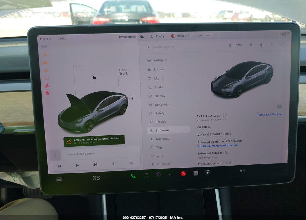 2018 TESLA MODEL 3 LONG RANGE/MID RANGE VIN: 5YJ3E1EA0JF006941